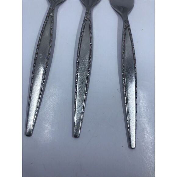 3 pcs Oneida Community Venetia Salad Fork Stainless Steel Burnished Handle. Read - Picture 6 of 13